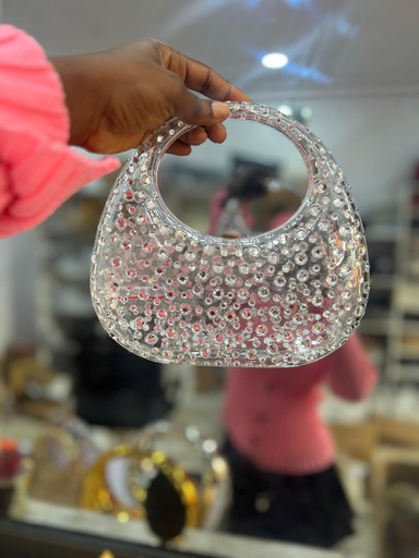 RHINESTONE CLEAR BAG